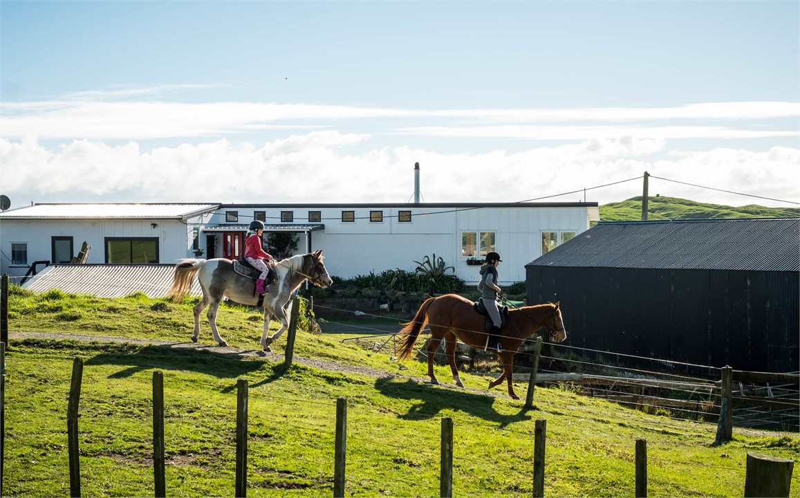 Riding home in front of farmstay