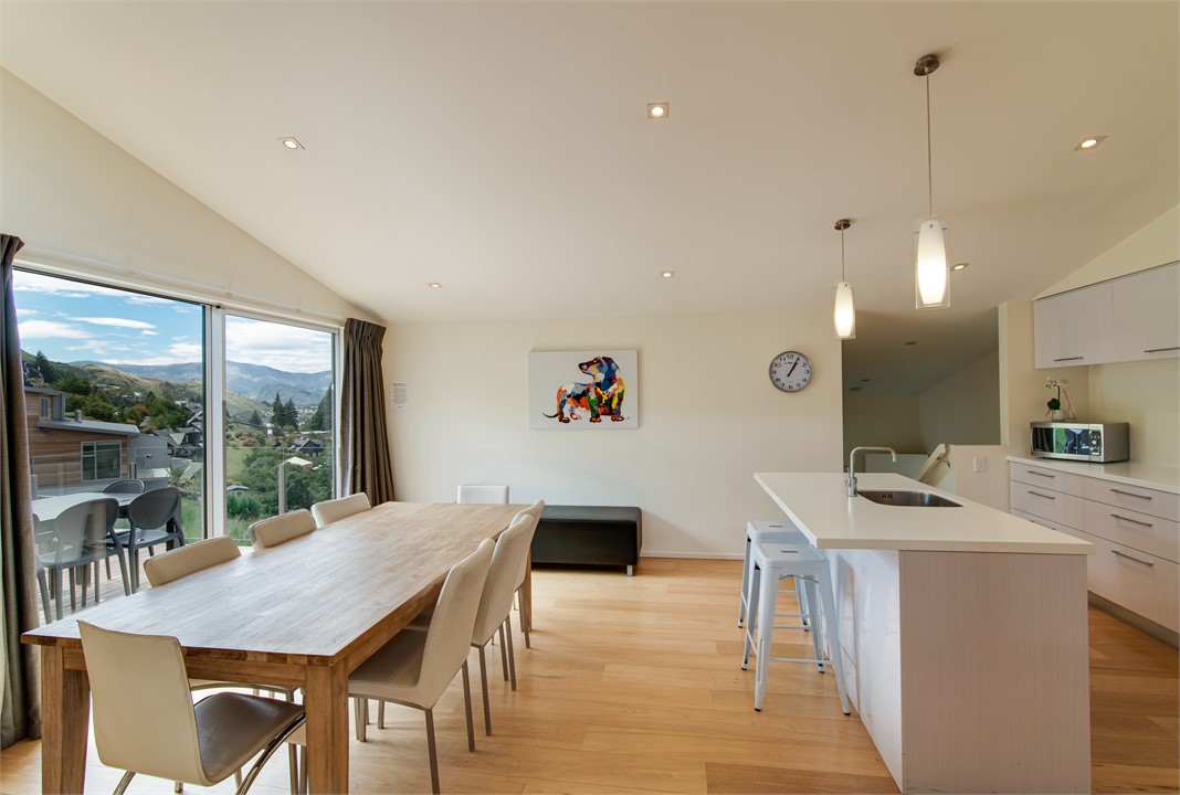 Kitchen with large 8 seat table