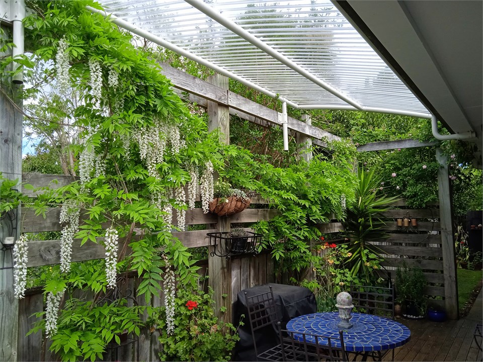 Private deck with lovely afternoon sun. Great for