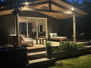 Deck at night at no 27