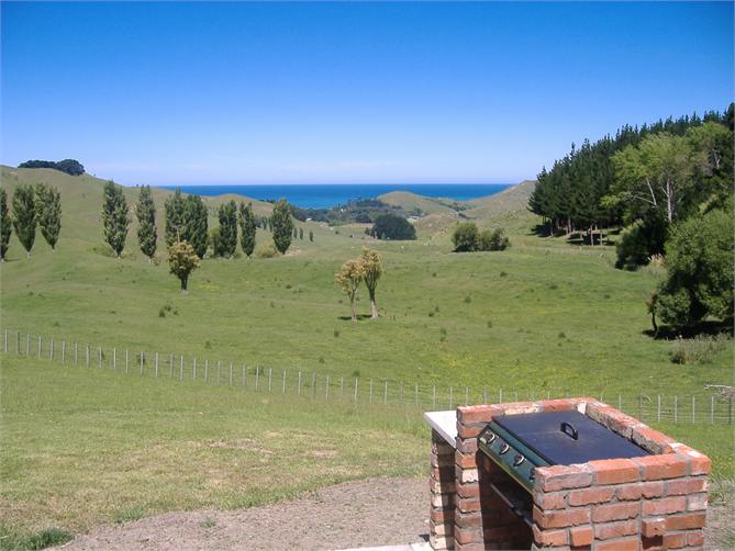 BBQ area next to deck