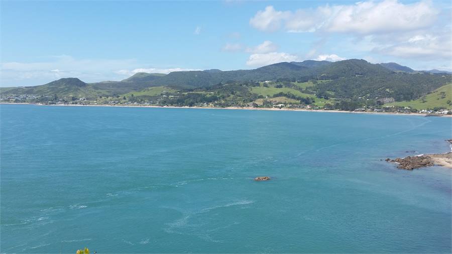 from Heads - our place straight across harbour