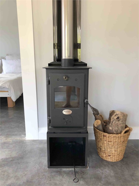 The wood fire keeps you cosy in winter