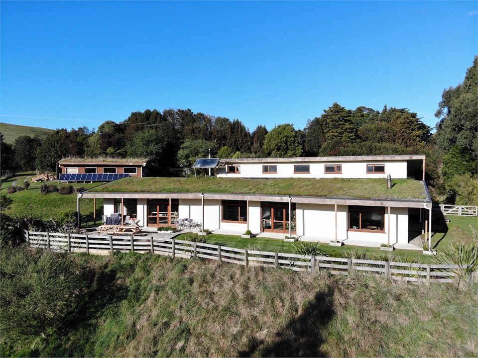 Straw bale house and surrounds