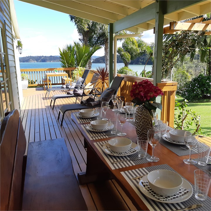 Large covered outside dining area