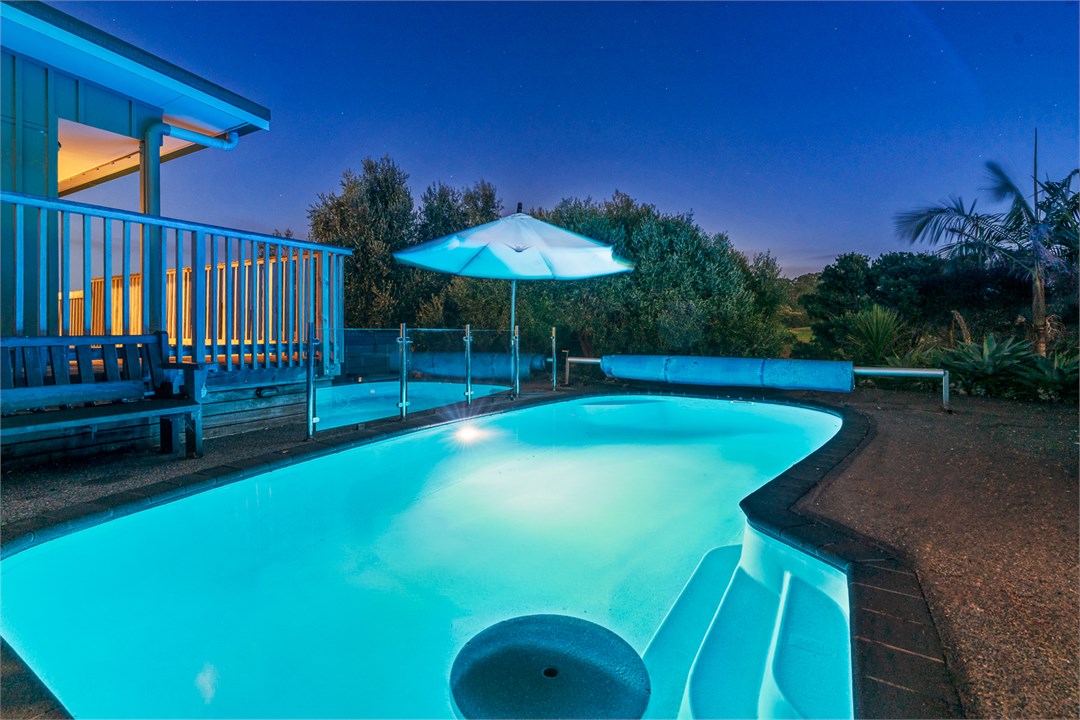 Private pool and hot tub
