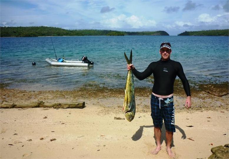 Fresh fish caught locally, dinner for eight