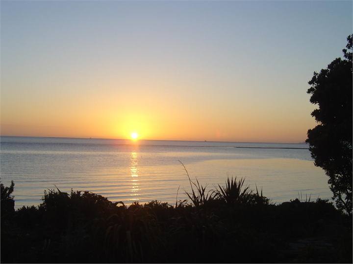 Sunrise from deck at No 27