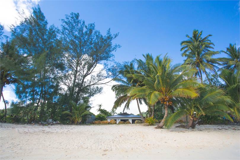 View from beach to house