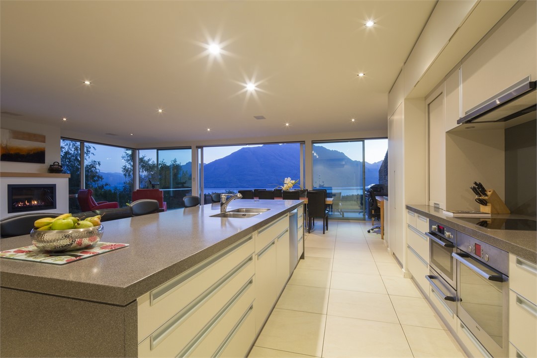 Well-equipped kitchen with coffee machine