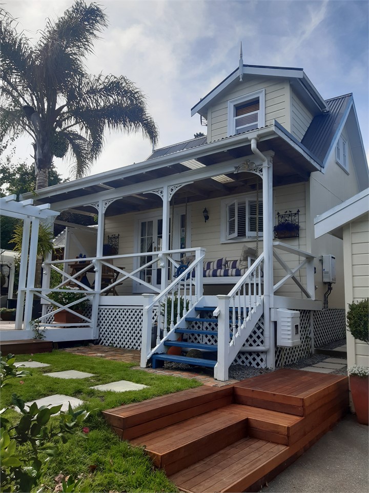 Cottage evening side view