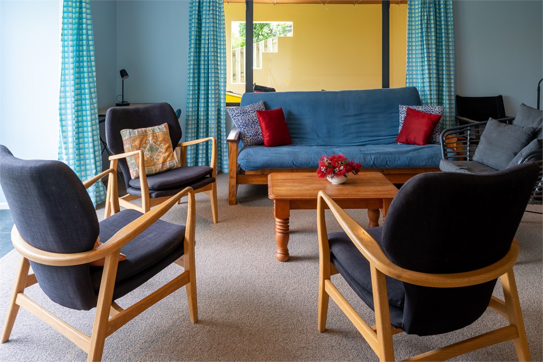 Downstairs studio lounge area