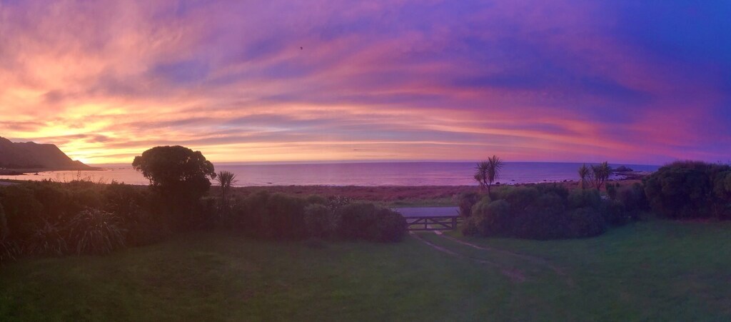 Sunrise in front of the bach