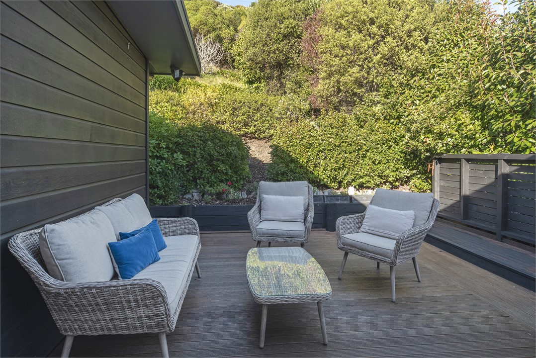 Sheltered back deck area