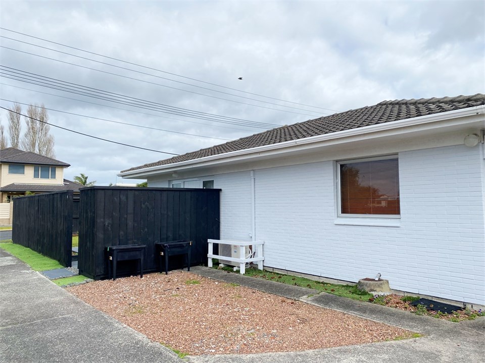 Parking area beside unit