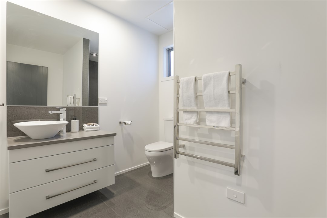 One of three bathrooms