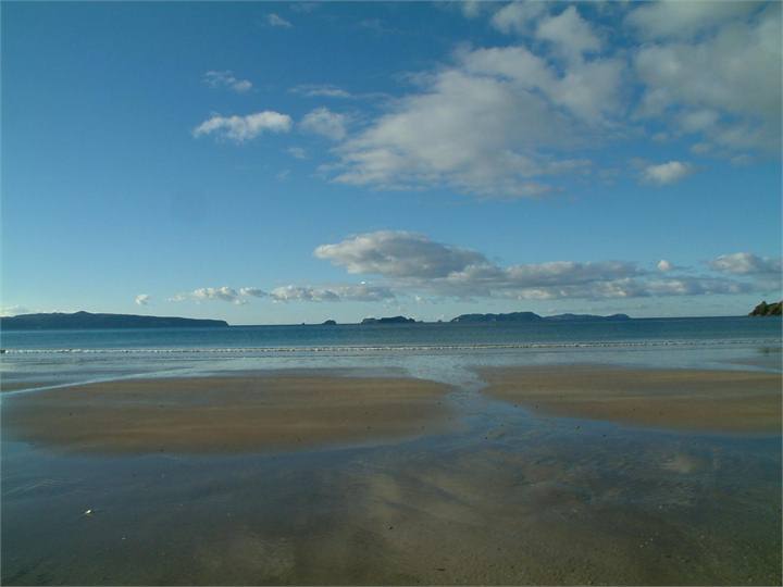 Reflections on the sand