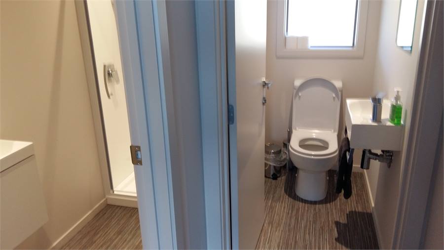 Separate shower and toilet