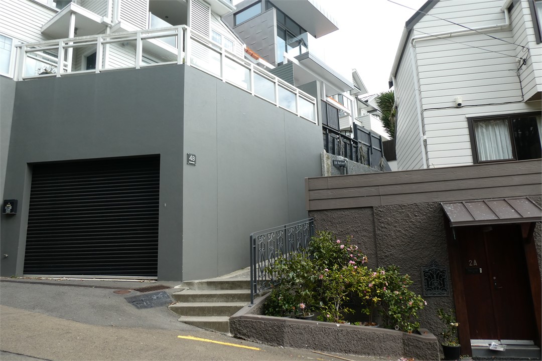 OB Retreat entrance down path between 2A & 2B