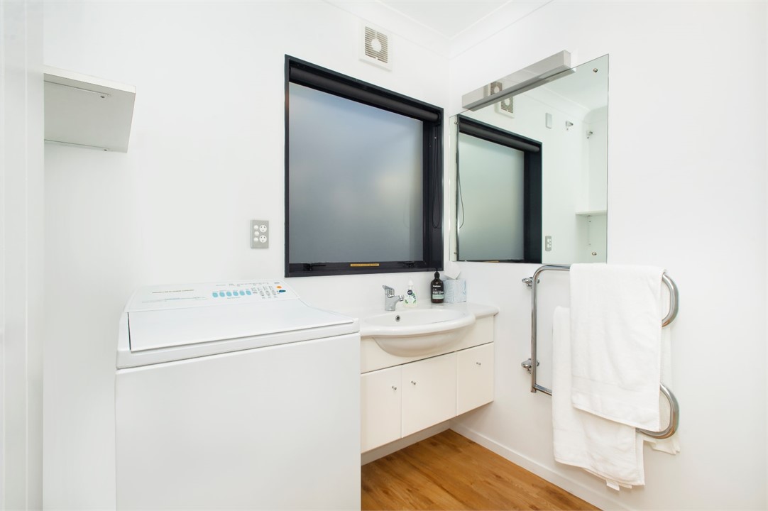 Bathroom with washing machine