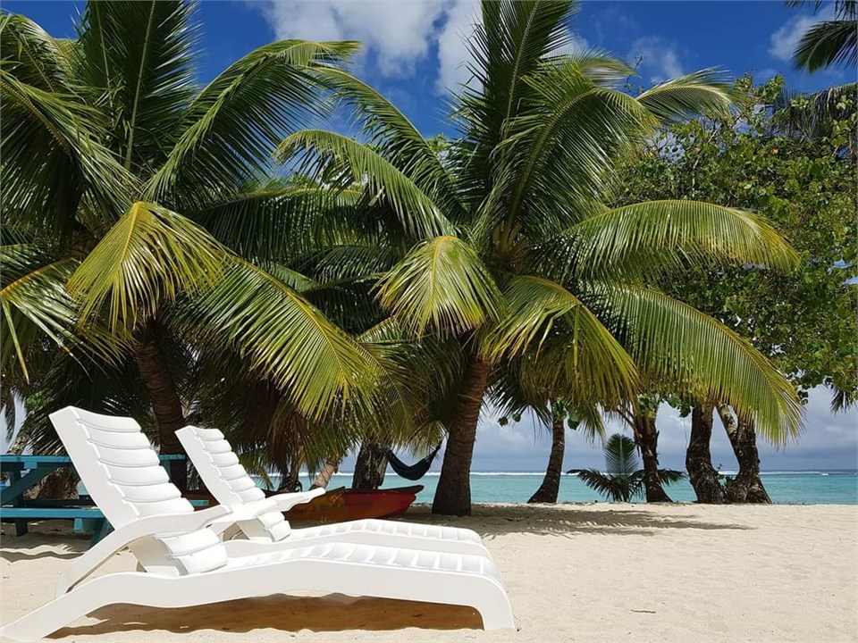 Lounging beachside JBH Uto