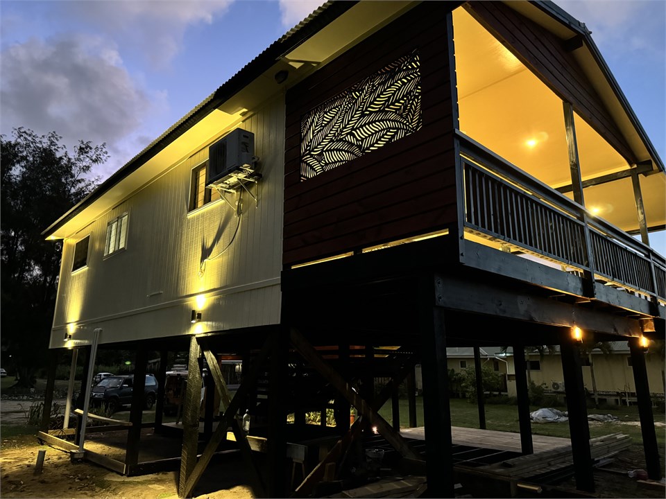 Eastern view of house with AC unit