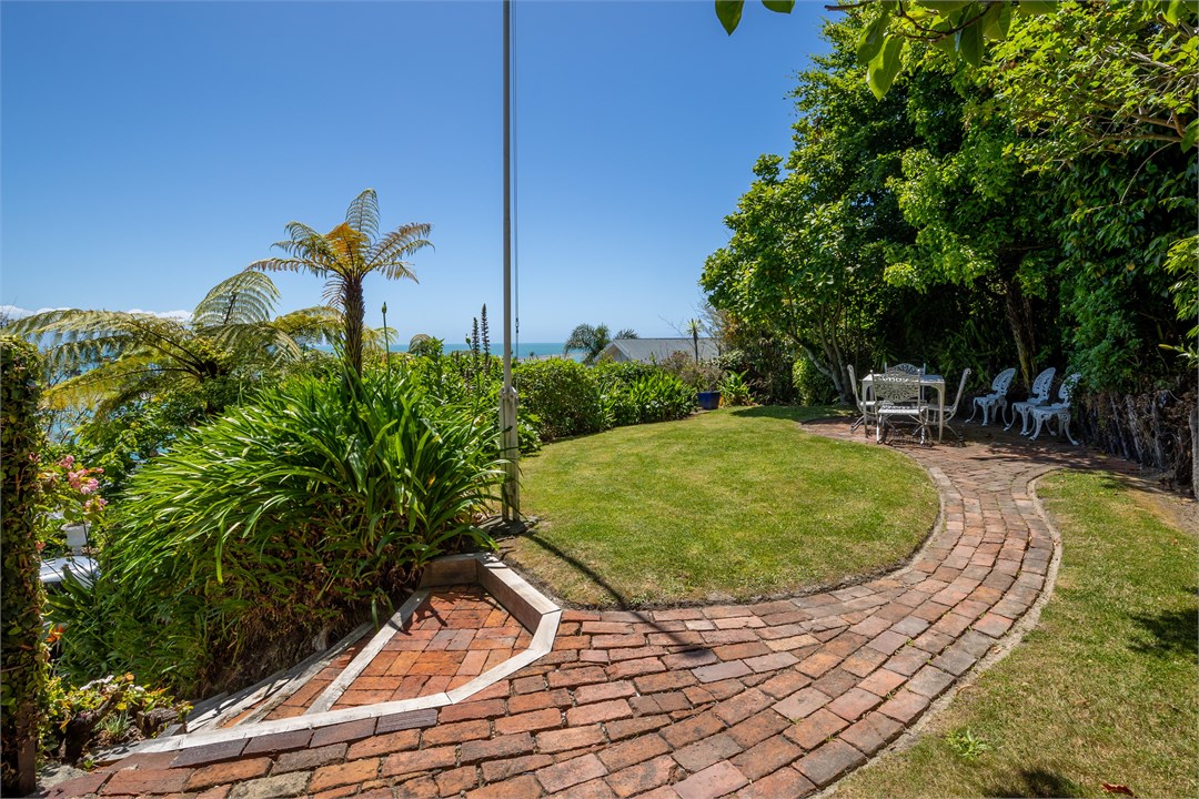 Brick patio with outdoor seating