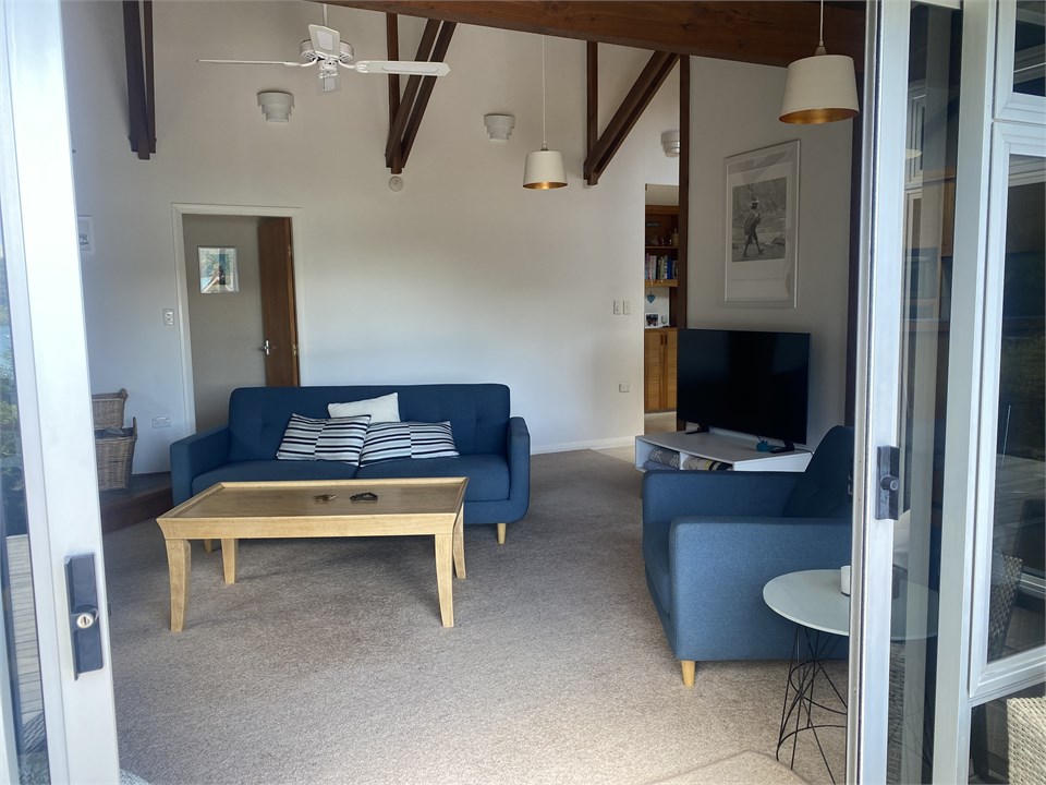 Looking into lounge area