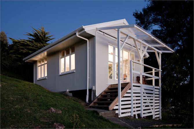 Cottage up behind home