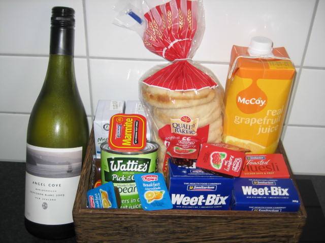 Optional breakfast box