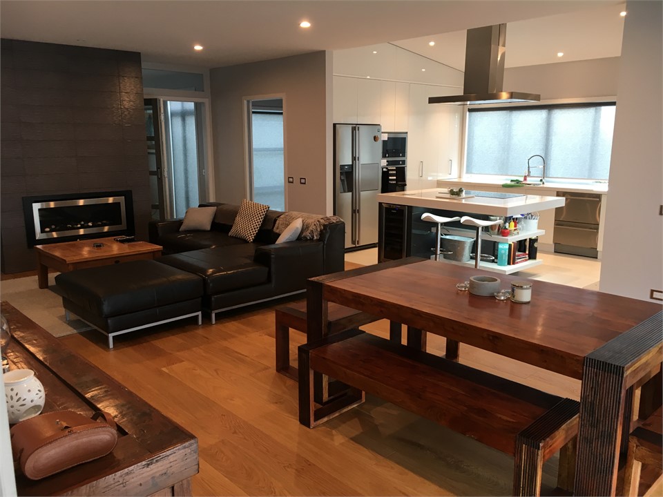 Dining area and kitchen
