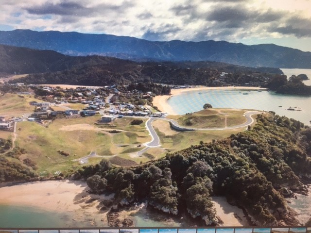 Shows the bay below us