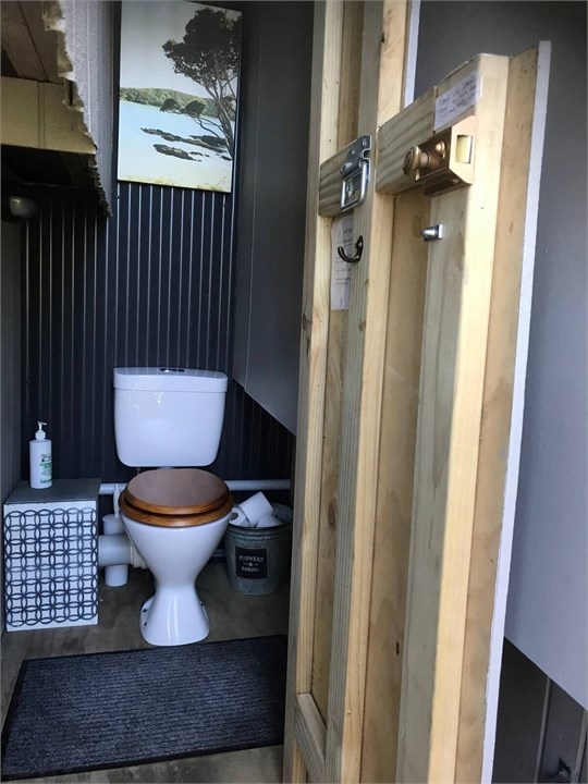 Shared outdoor toilet