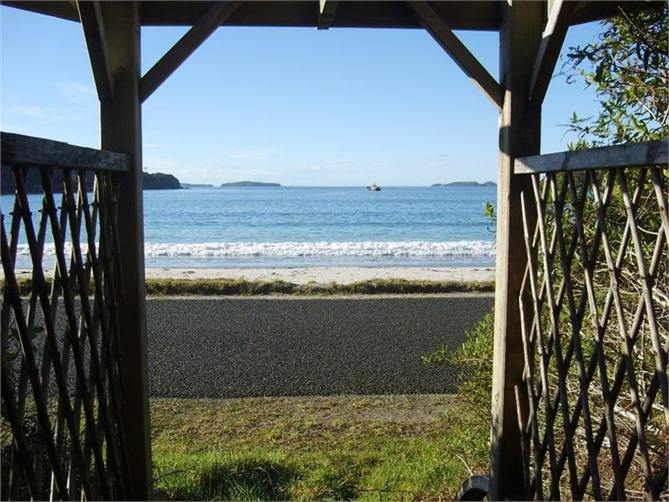 Walk across road to beach!