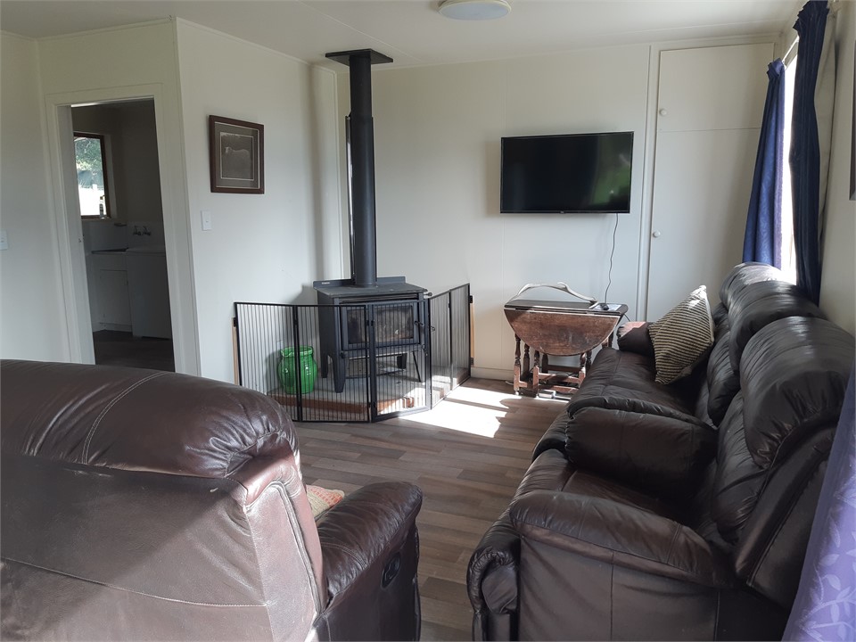 Living room with log fire
