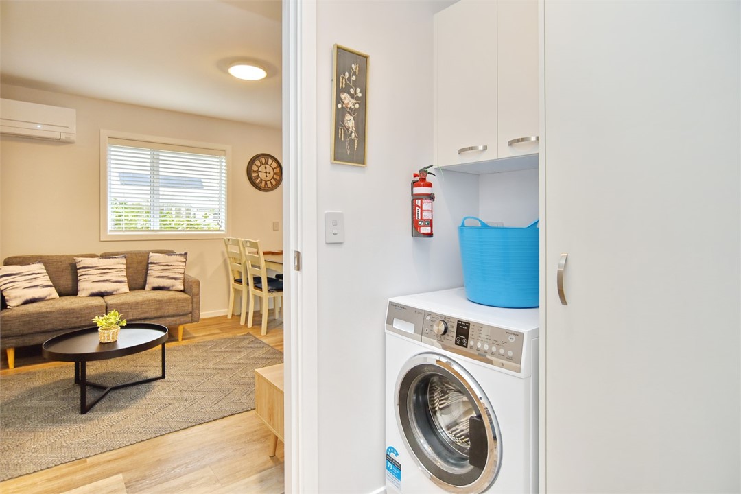 Laundry area with a washing machine