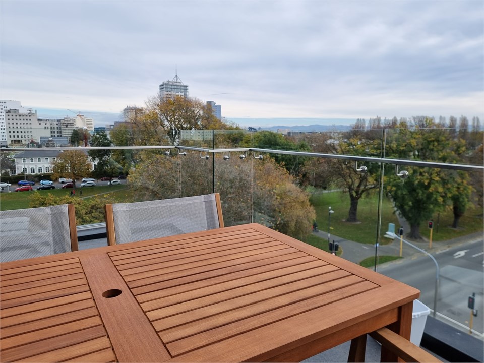 Seating area outside on the balcony