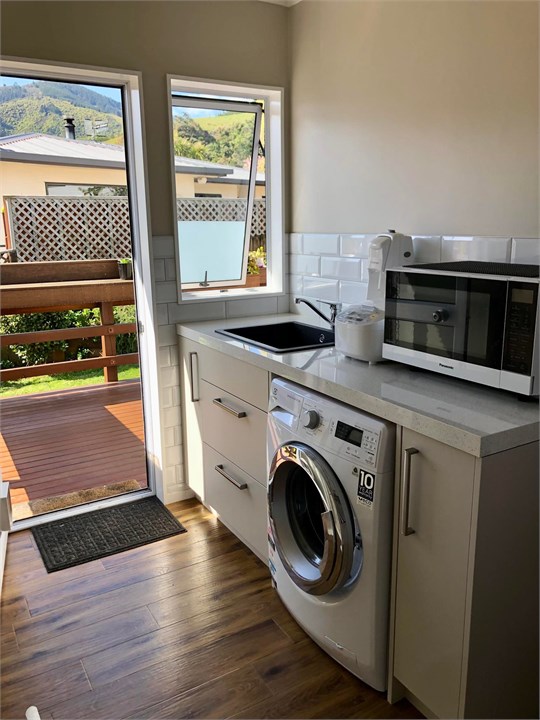 Laundry room and deck
