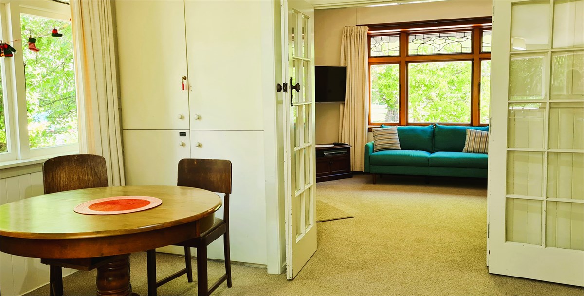 French doors through to living