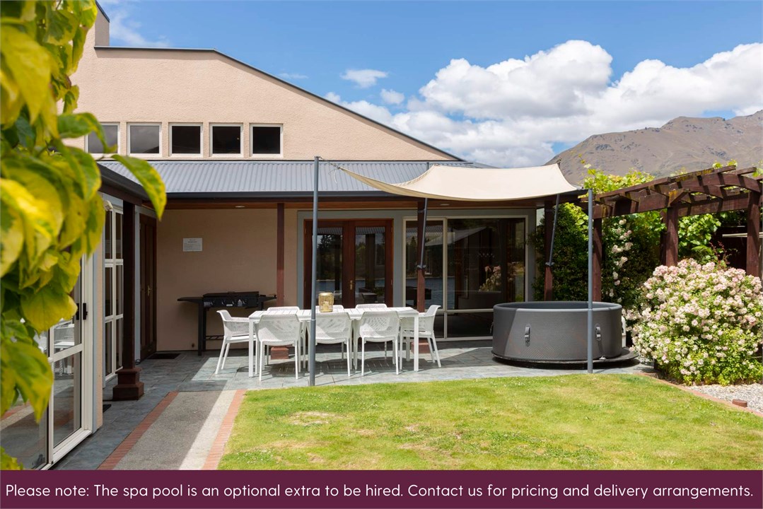 The spa pool is an optional extra to be hired