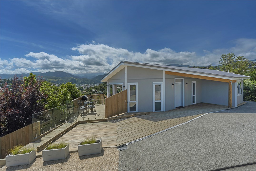 Entrance and parking area