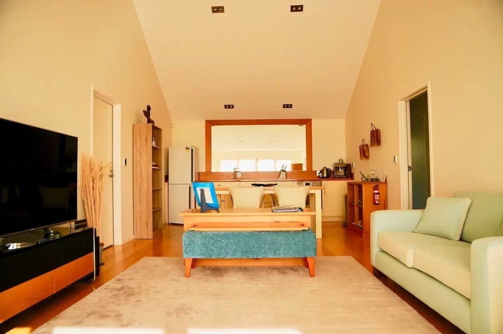 living room and kitchen