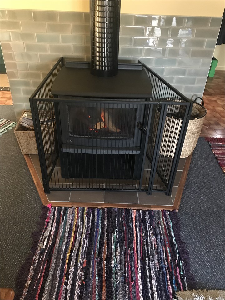 The Pacifica fireplace.