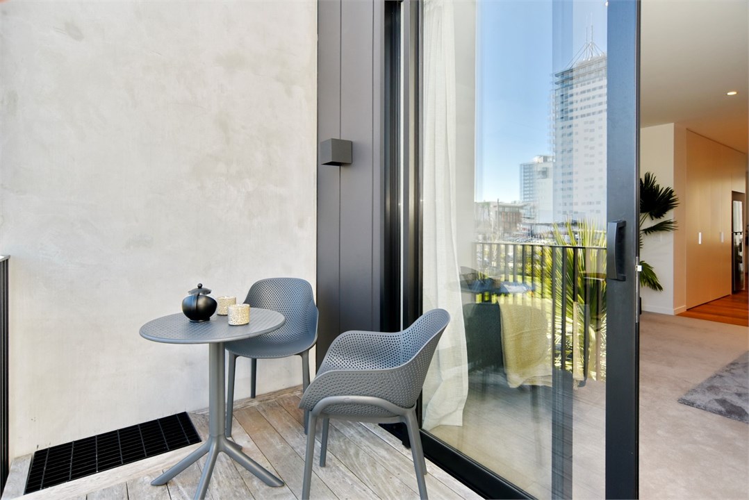 Seating area on the balcony