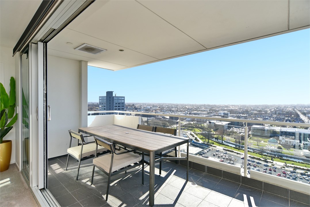Seating area out on the balcony