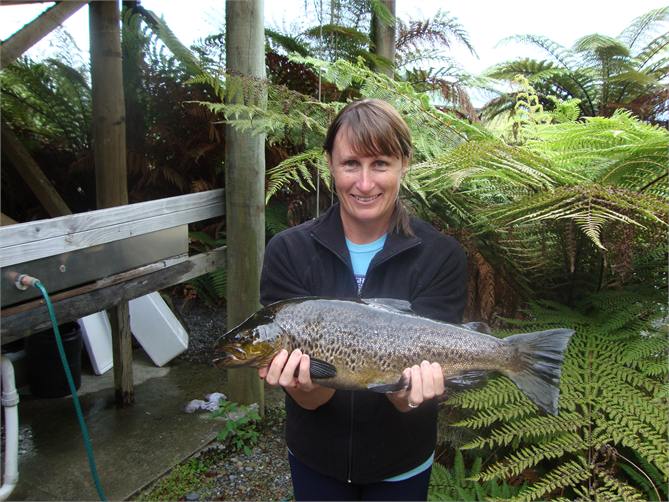 A very happy fisherperson Biggest fish for the day