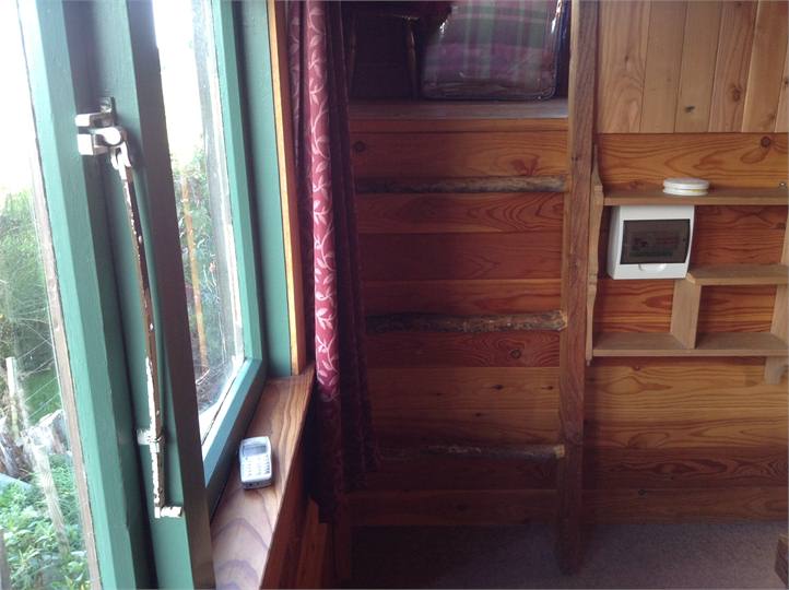 Steps up to single bed