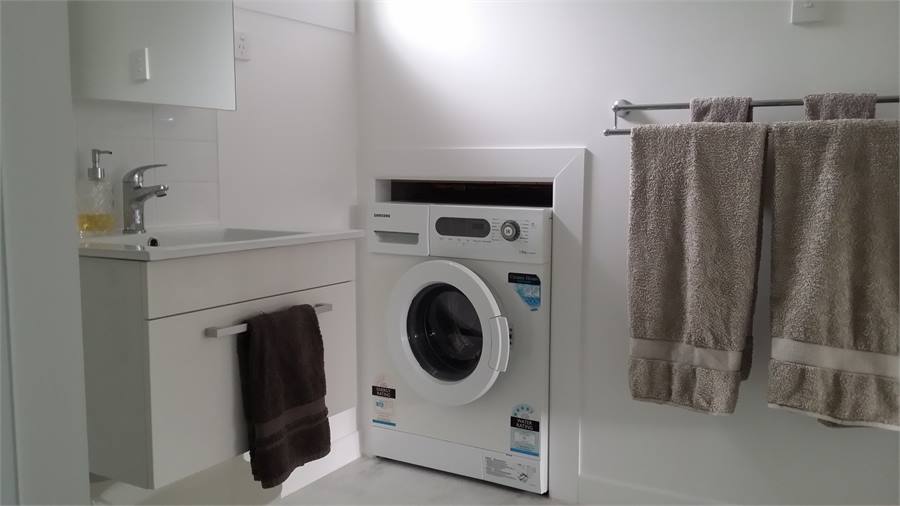 Bathroonm with washing machine