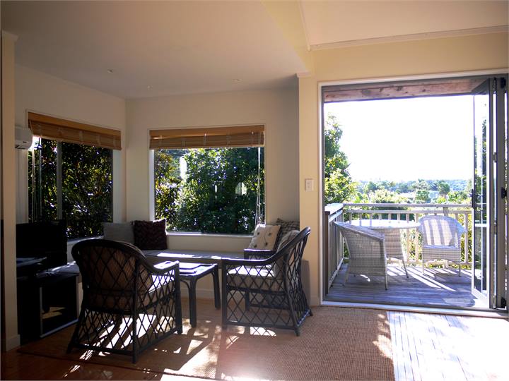 Large Living Area with Deck