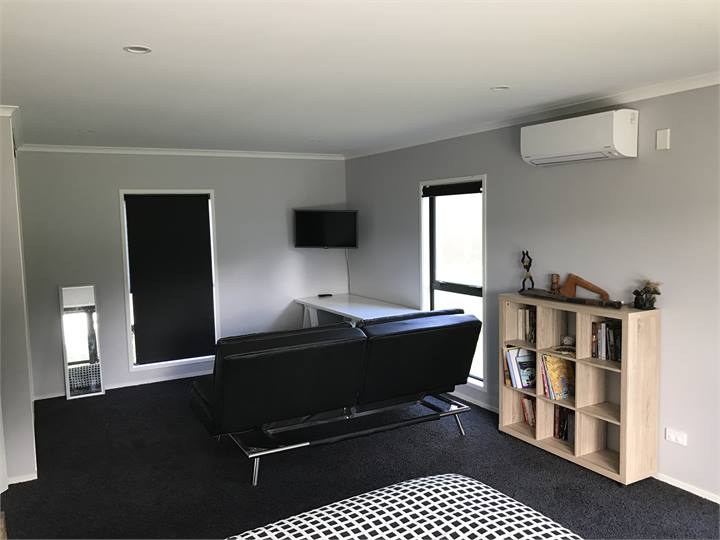 Master bedroom TV and desk